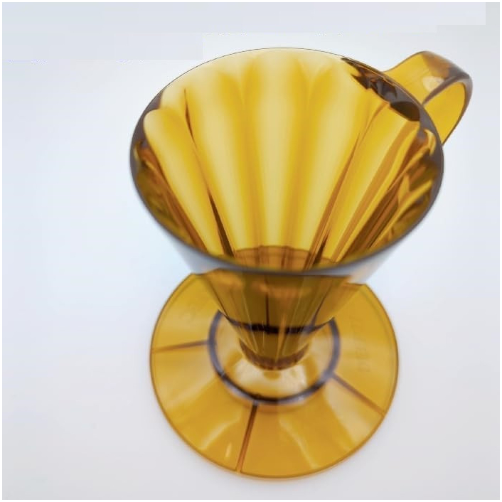 Пуровер Cafec Deep 27 для однієї чашки кави з кутом нахилу 27° та ідеальним контролем потоку води