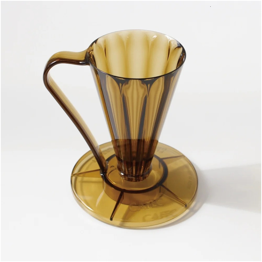 Пуровер Cafec Deep 27 для однієї чашки кави з кутом нахилу 27° та ідеальним контролем потоку води