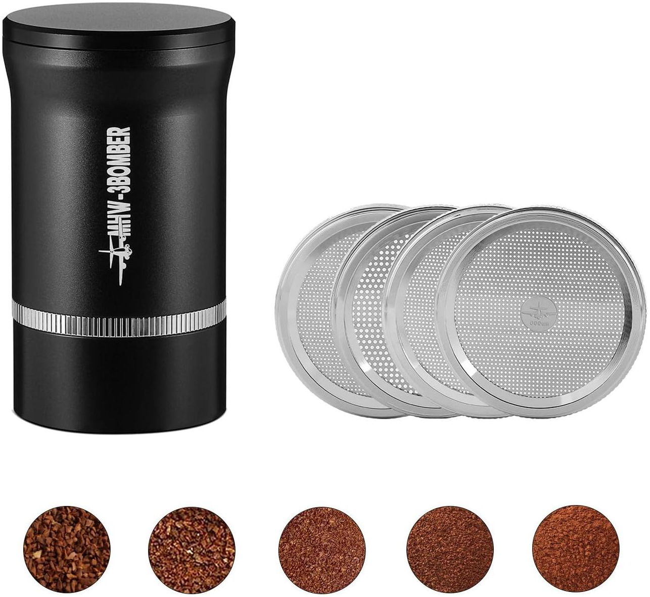 Набір сит для кави 5 в 1 з калібруванням від 0,04 до 1 мм для ідеального помолу MHW-3Bomber