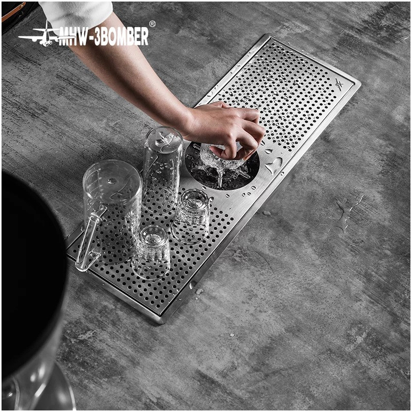 Ринзер для баров 19.5x59.5 см из нержавеющей стали с минимальным выступом 2 мм