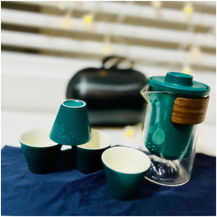 Керамический набор для чайной церемонии с сумкой: стильный и удобный Travel Tea Set