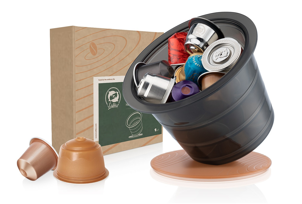 Органайзер для капсул Icafilas, разборная конструкция, вместимость до 15 капсул, высота 12 см, АБС пластик