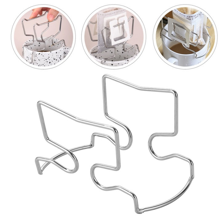 Тримач для дрип-пакетів з нержавіючої сталі, підходить для чашок діаметром 7-9 см, компактний і портативний