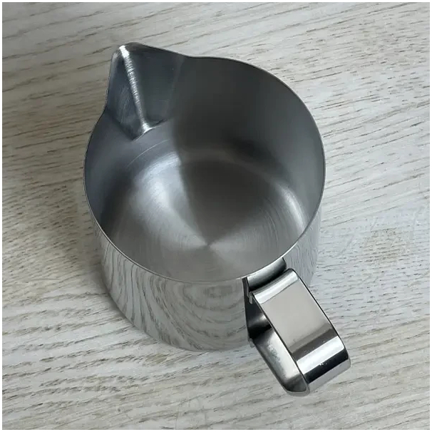 Питчер для эспрессо 100 мл из нержавеющей стали с носиком и ручкой, идеален для бариста и любителей кофе