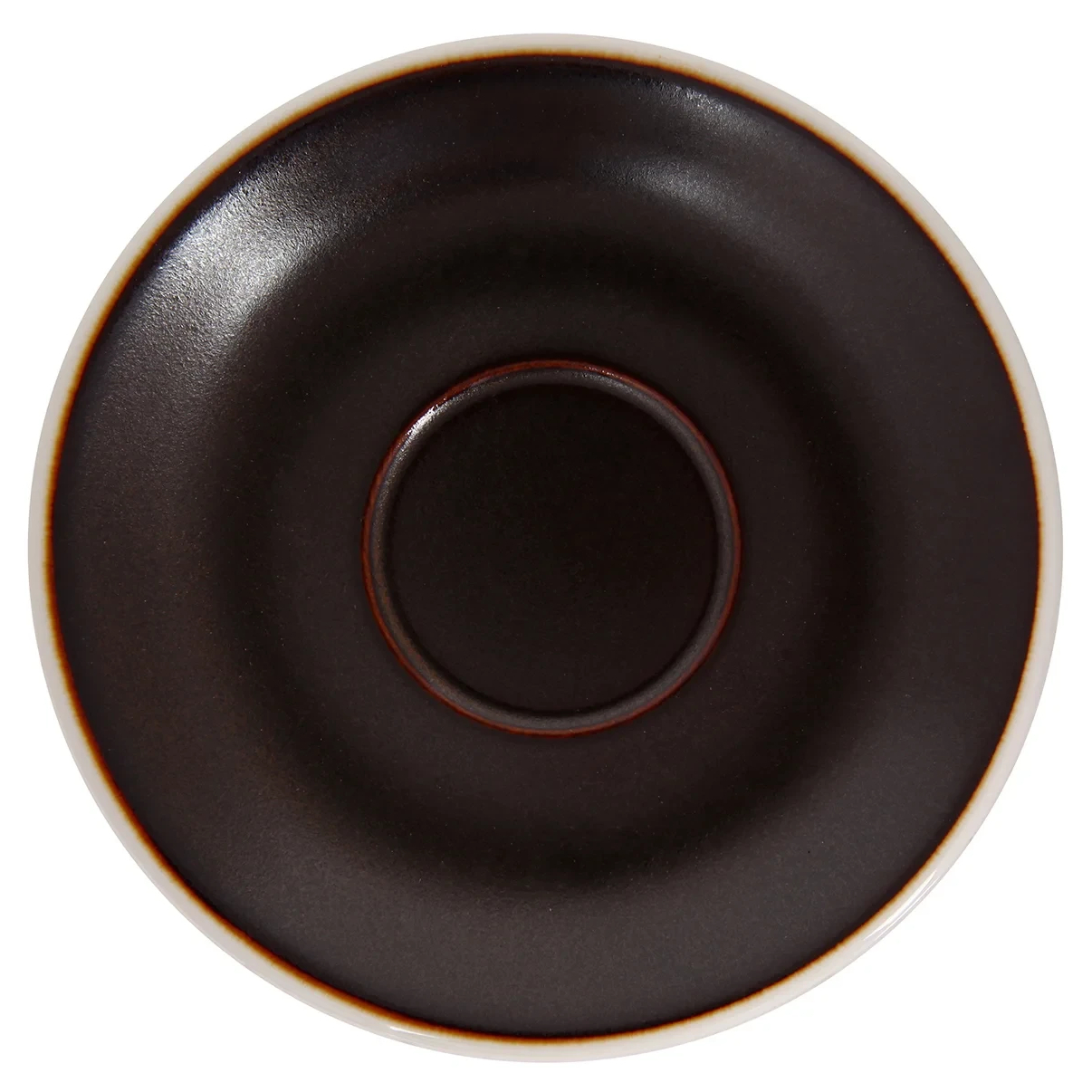 Блюдце з щільного фарфору 14,5 см для сервіровки, стійке до посудомийної машини, колір Gunpowder