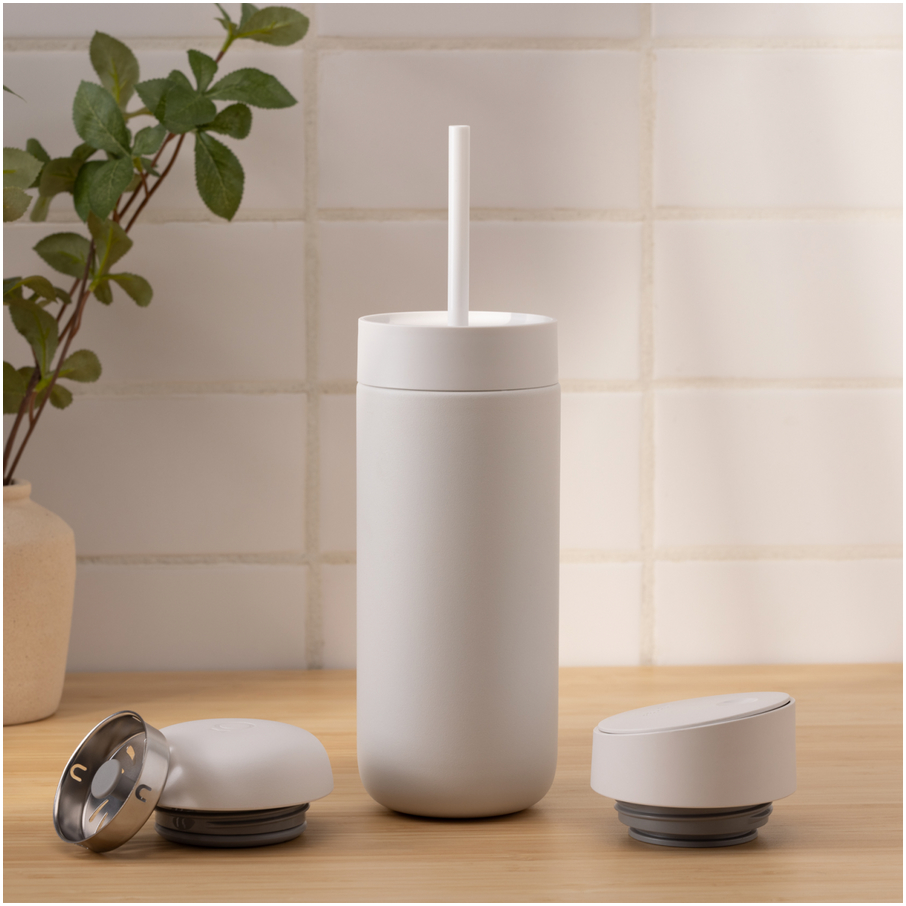 Термос-чашка Fellow Carter Move Mug 3 в 1, 475 мл, для гарячих і холодних напоїв з трьома кришками