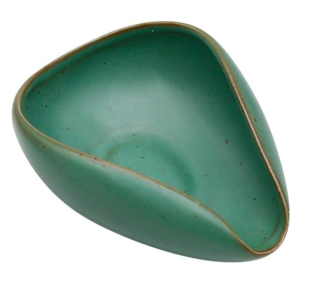 Чахэ для кофе и чая из керамики темно-зеленого цвета, удобная форма для точного дозирования