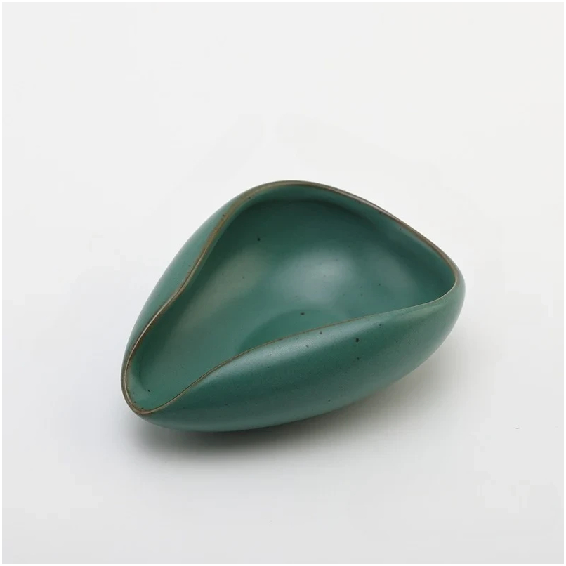 Чахэ для кофе и чая из керамики темно-зеленого цвета, удобная форма для точного дозирования