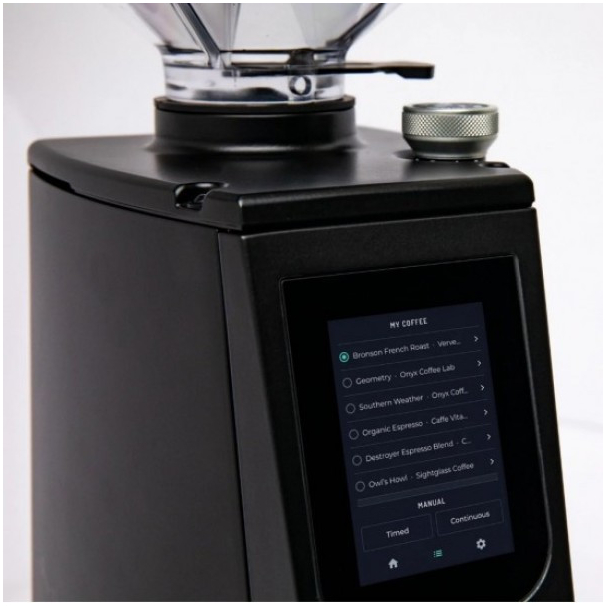 Кавомолка Eureka Atom Touch 65 з плоскими жорнами 65 мм та безступінчатою регулюванням помолу