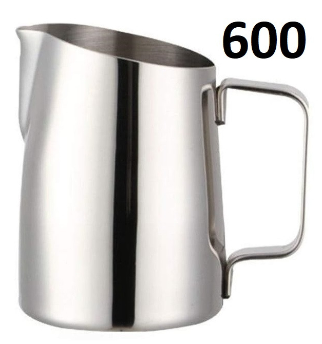 Питчер для латте-арта VD Art Design 600 мл с приподнятым носиком из нержавеющей стали