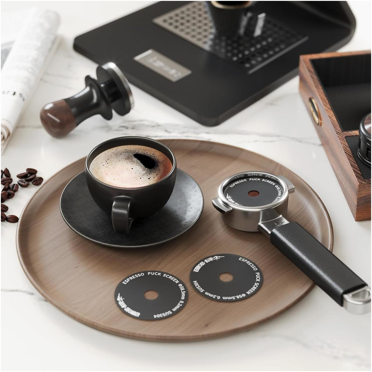 Сито для еспресо MHW-3Bomber з титановим покриттям 58 мм для La Mazocco/Gaggia, супертонкий профіль 0,2 мм