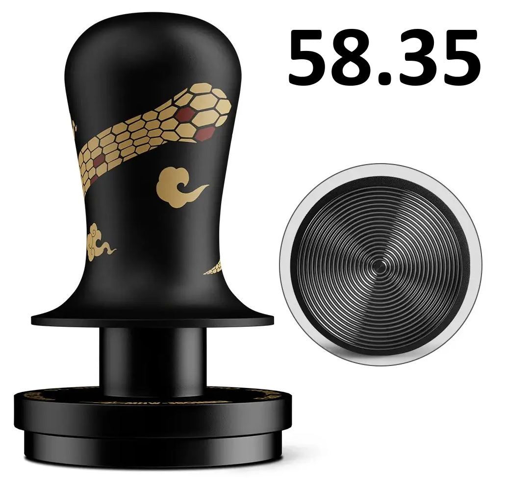 Пуш Темпер 58.35 мм Snake Limited Edition для еспресо з системою 3 пружин і звуковою зворотною зв'язком