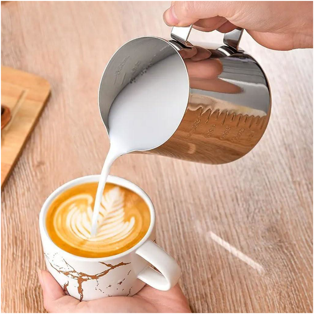 Питчер для молока 900 мл из нержавеющей стали с носиком для латте-арта Angel's Co