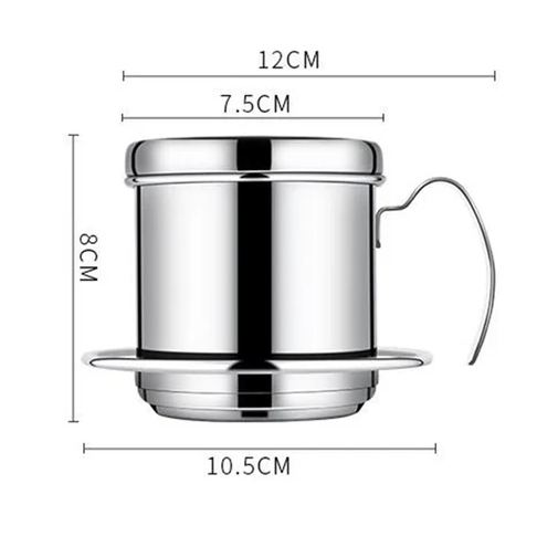 Прес-фільтр для кави В'єтнамський стиль 130 мл, нержавіюча сталь, компактний і зручний