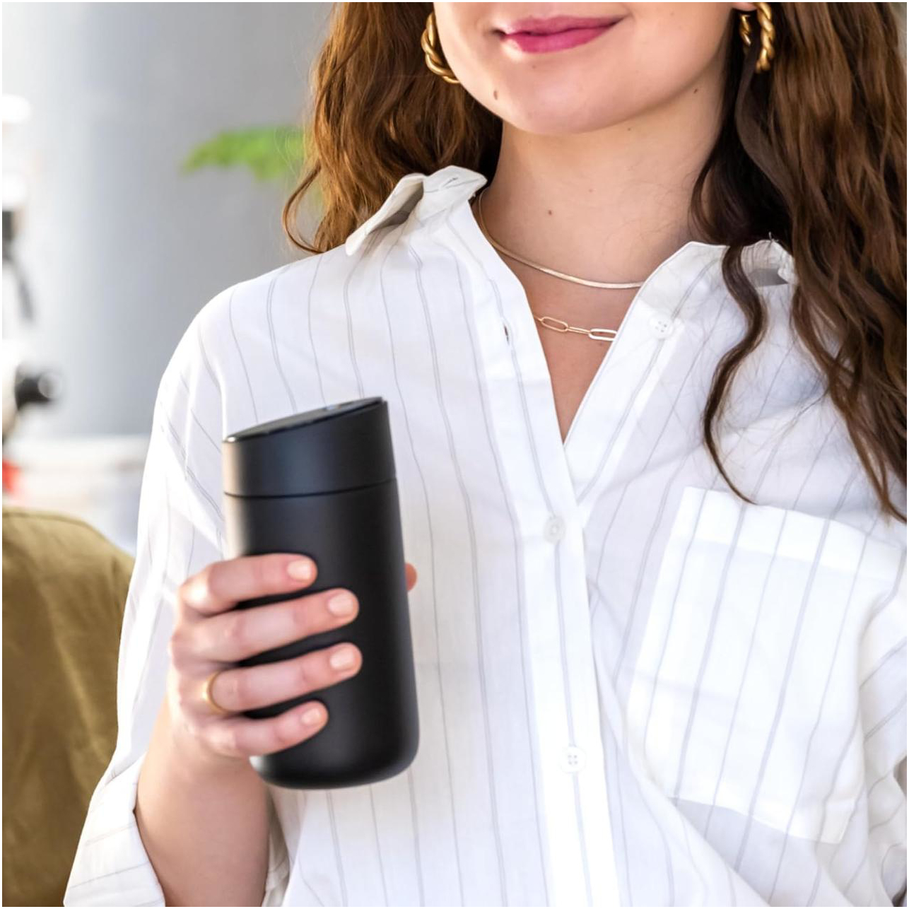 Термос чашка Fellow Carter Slide 355 мл з керамічним покриттям для кави та чаю, захист від бризок