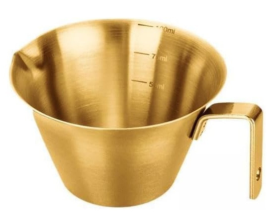 Питчер для эспрессо 100 мл с мерной шкалой и сливным носиком из нержавящей стали