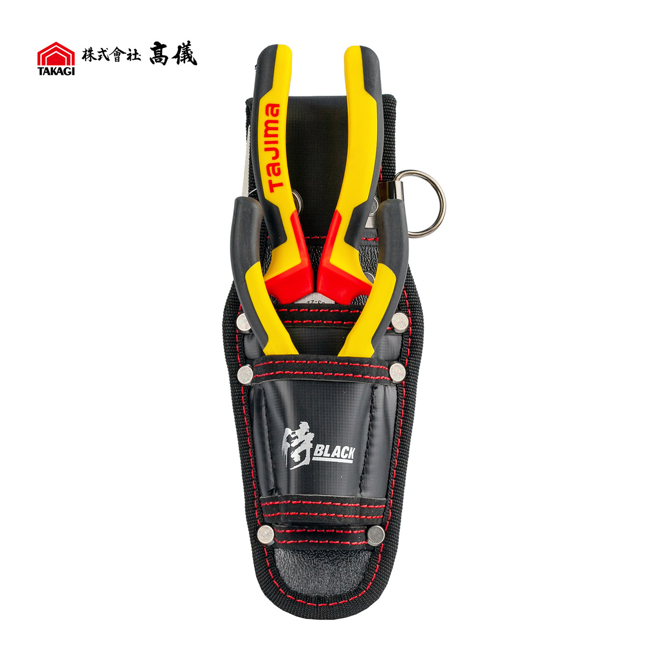 Чехол-держатель для инструментов Takagi Samurai Black SRBT-4, 2 из ПВХ с 2 карманами и металлическим кольцом