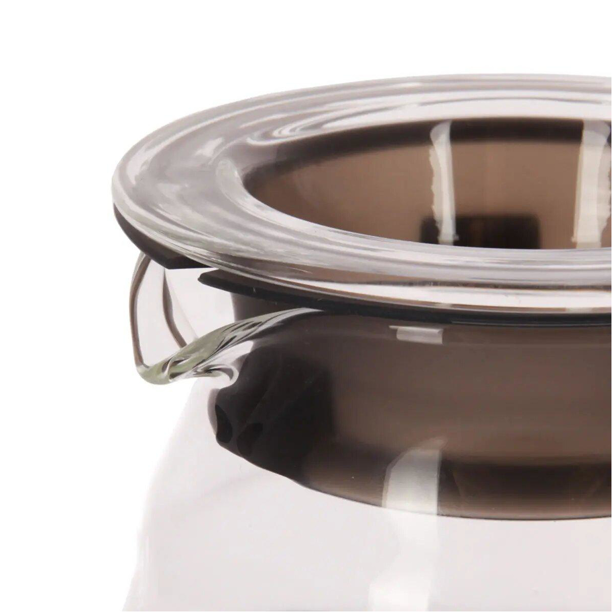 Скляний сервер для кави Hario V60 800 мл з кришкою для збереження тепла та контролю обapos;єму напою