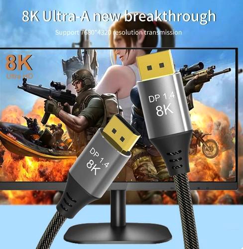 Кабель DisplayPort 1.4, 5м, 32.4 Гбіт/с, 8K, мідь, штекер-штекер, гнучкий, HDCP 2.2