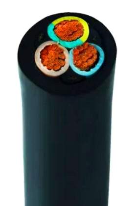 Кабель Titanex H07RN-F 3x2,5мм, 1 м, гнучкий, резинова ізоляція, для екстремальних умов