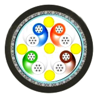 Патч-кабель OUTDOOR Solution 5e, SF/UTP, еластичний, 1м, для роботи в/вне приміщень