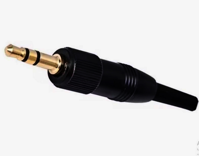 Sennheiser Jack 3.5мм стерео штекер з фіксуючою гайкою для мікрофона, 1м, позолочені контакти