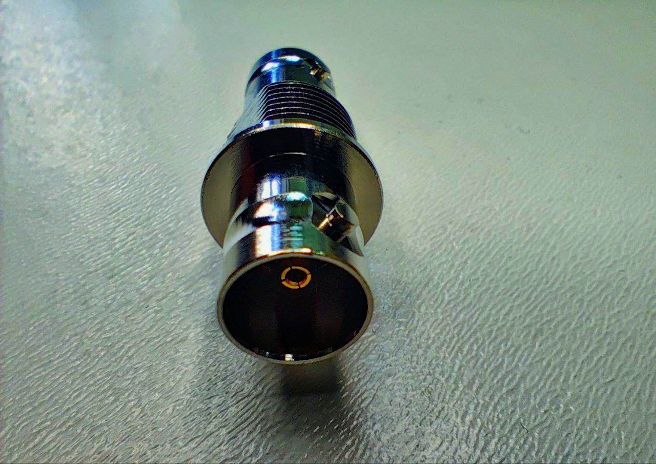 Адаптер BNC 75Ω панельний Z04, гніздо-гнездо, HDTV, кріплення гайка, 3 ГГц