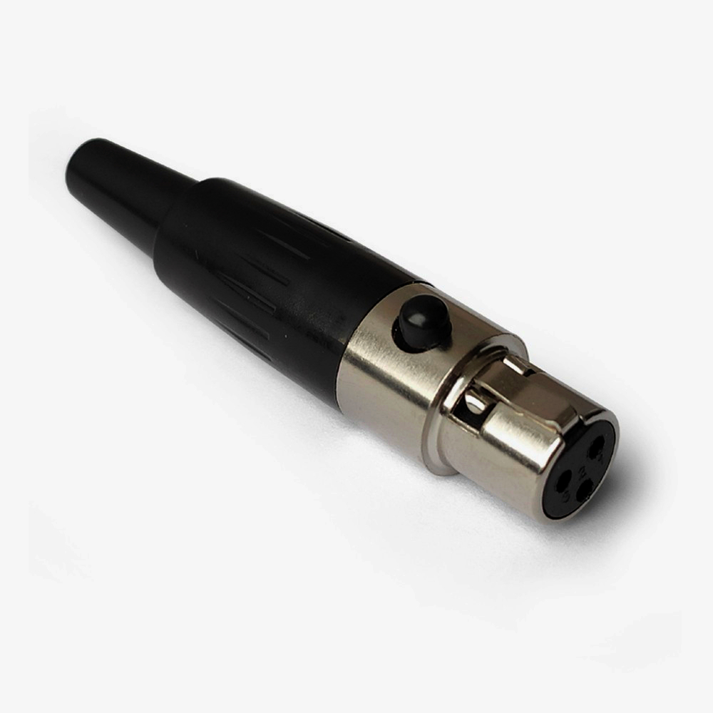 Кабельний розapos;єм mini XLR SA101-3P гніздо 3 контакта, нікель/чорний, MOCO, D=2.0-3.5 мм