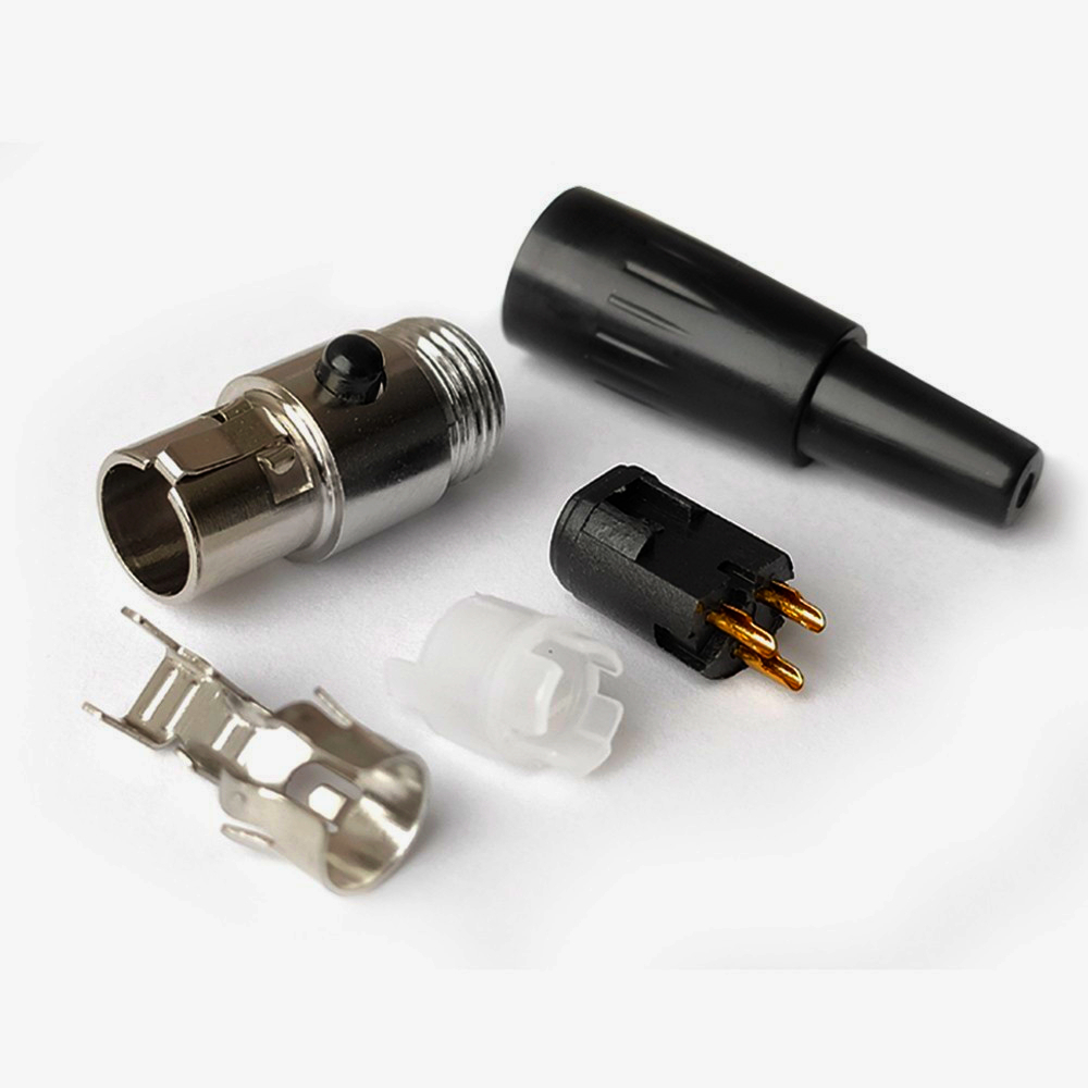 Кабельний розapos;єм mini XLR SA101-3P гніздо 3 контакта, нікель/чорний, MOCO, D=2.0-3.5 мм