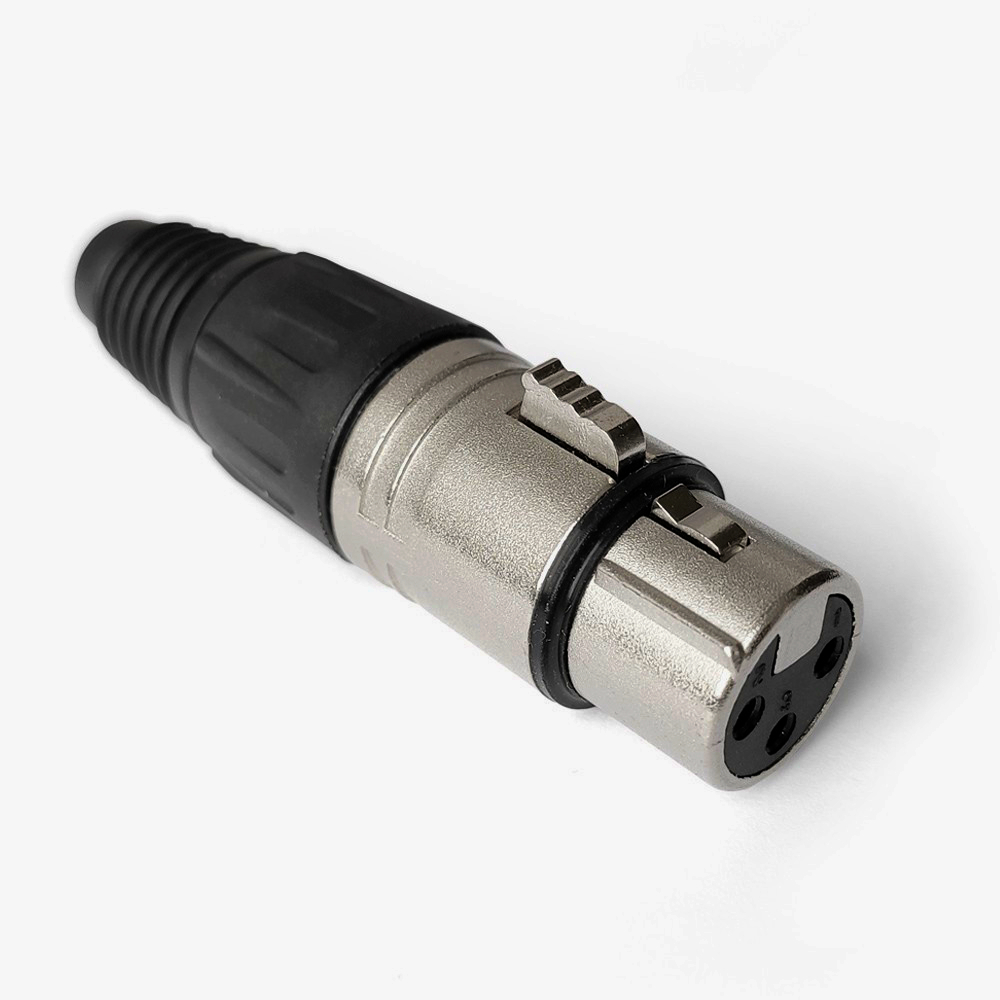 Разъем XLR-3 MOCO 3 контакта мама пайка никель для мікрофонного кабеля 3.0-6.5 мм