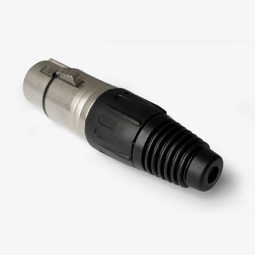 Разъем XLR-3 MOCO 3 контакта мама пайка никель для мікрофонного кабеля 3.0-6.5 мм