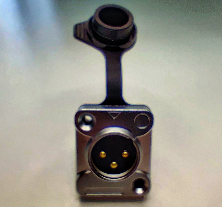 XLR розapos;єм SA289-SC-PG-WP 3pin, панельний, IP65, пайка, серія WP, 3 контакта