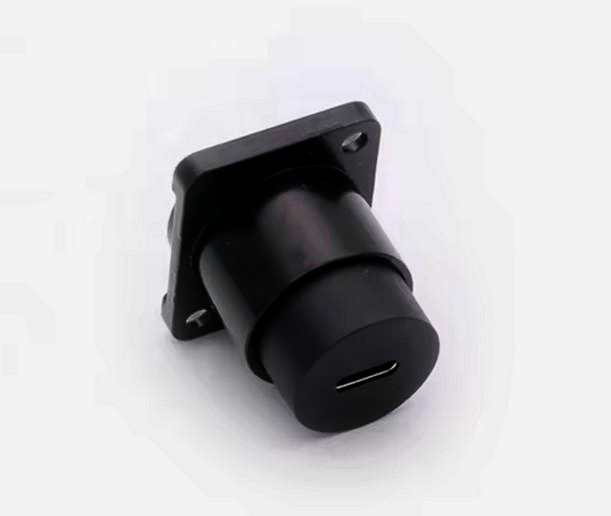 Адаптер I-Taki USB Type-C B1018, гніздо-гніздо, D-посадка, цинковий сплав, чорний