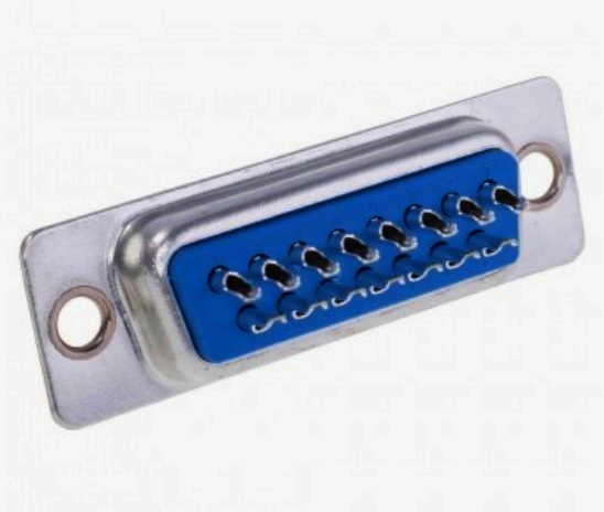 Разъем D-SUB DB-15F гніздо 15-контактний під пайку, золото, New Tide (Тайвань)