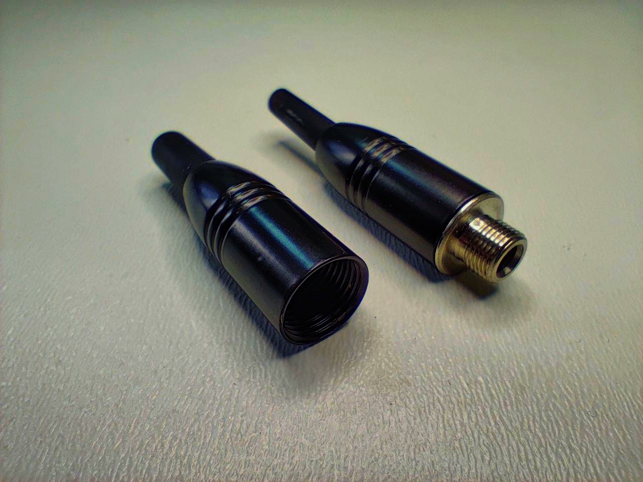 Разъем mini Jack стерео SB404B, 3.5 мм з різьбовою фіксацією, для Sennheiser/ Sony, 4.5-6 мм