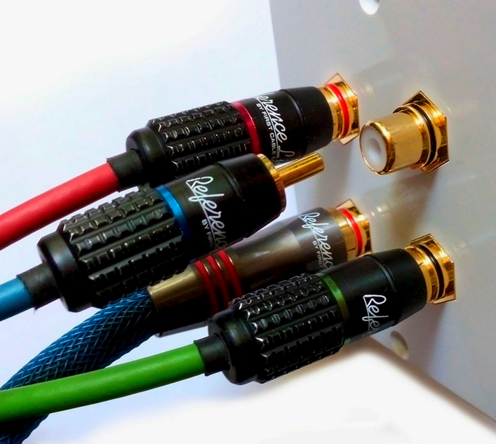 Розapos;єм RCA панельне гніздо Avvicon позолота під акустичну розетку, метал