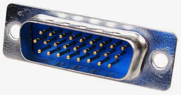 Разapos;єм D-SUB DBH-26M, штекер 26-контактний, трирядний, під паяння, висока щільність