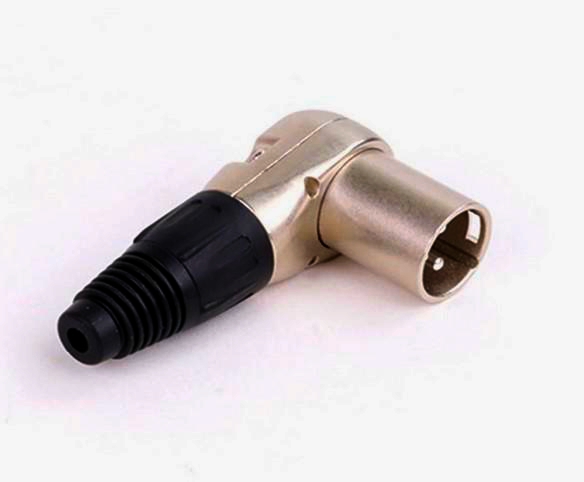 Угловий розapos;єм XLR 3-контактний D1036F I-Taki, цинковий сплав, срібний, 90 градусів