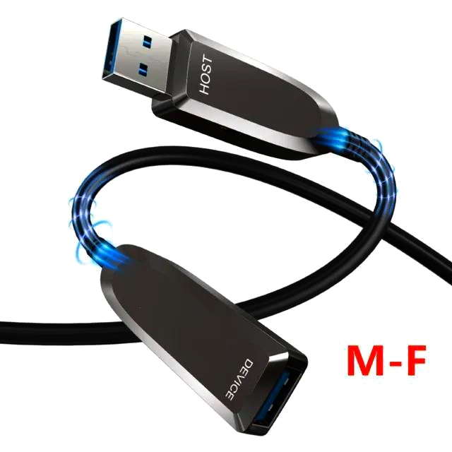 Кабель оптоволоконний USB 3.0 ITaki A-Male/A-Female, 15 м, чорний, підтримка 5G
