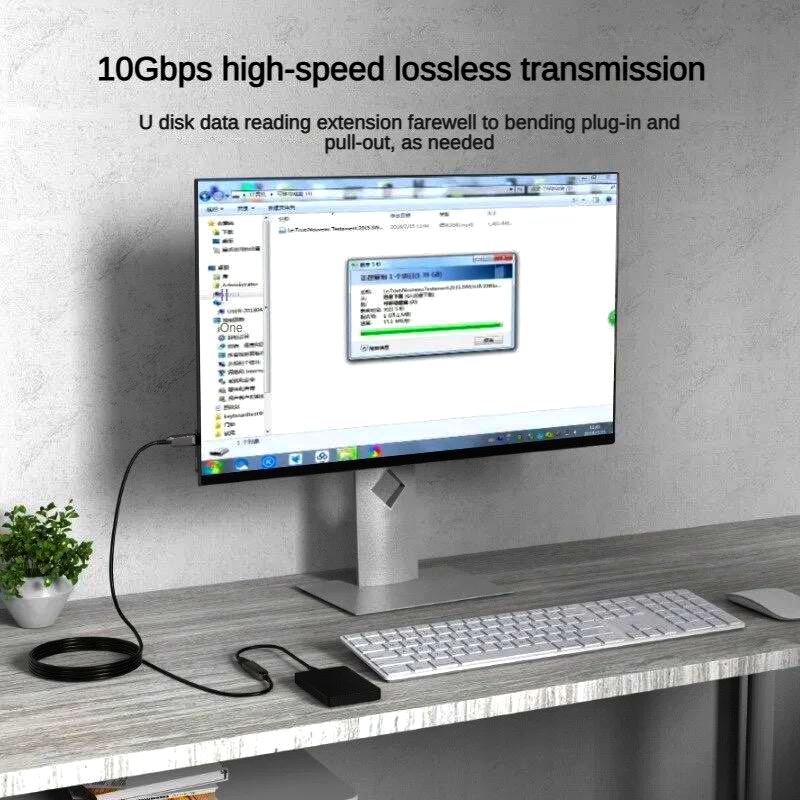 Кабель оптоволоконний USB 3.0 ITaki A-Male/A-Female, 15 м, чорний, підтримка 5G