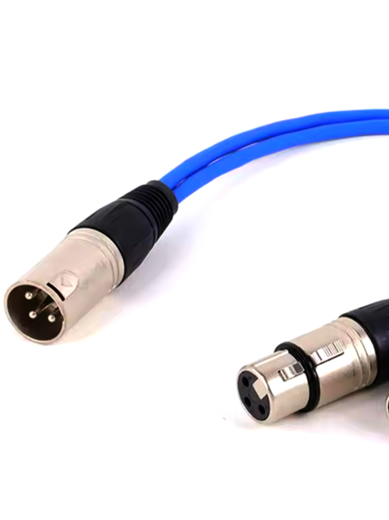 Кабель DMX FIRST CABLE XLR5 гніздо-штекер 5 м, 2x0.22 мм2, подвійне екранування, синій