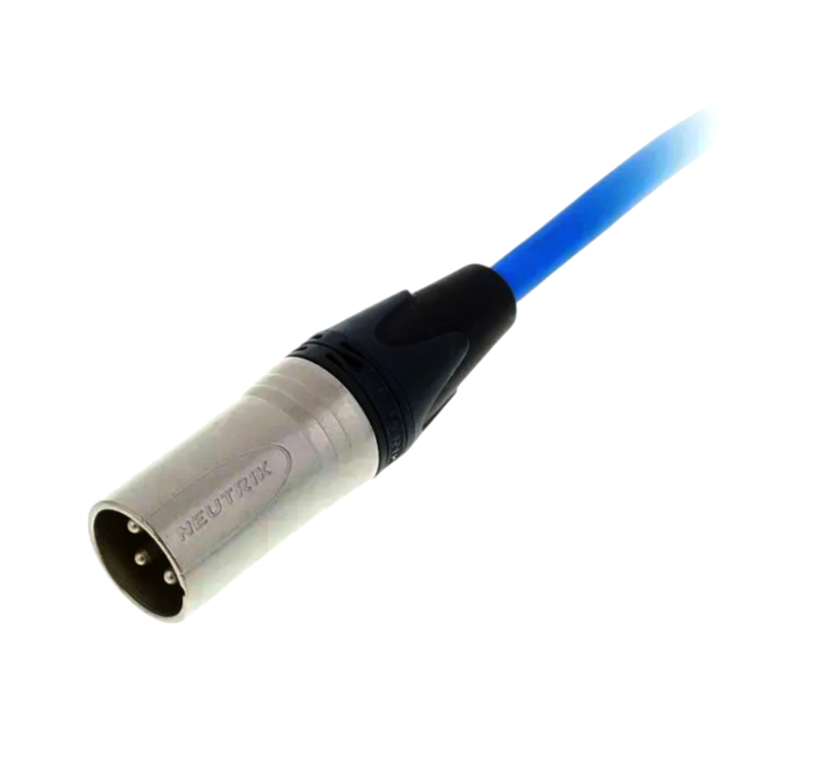 Кабель DMX FIRST CABLE XLR5 гніздо-штекер 5 м, 2x0.22 мм2, подвійне екранування, синій