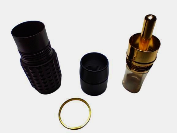 Разapos;єм RCA Avvicon AC-MR-37BY, кабельний штекер до 7 мм, позолота, чорний корпус, жовта маркування