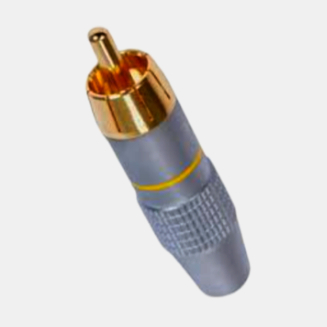 Разapos;єм RCA кабельний AVVICON на кабель до 7 мм, позолочені контакти, сріблястий алюміній