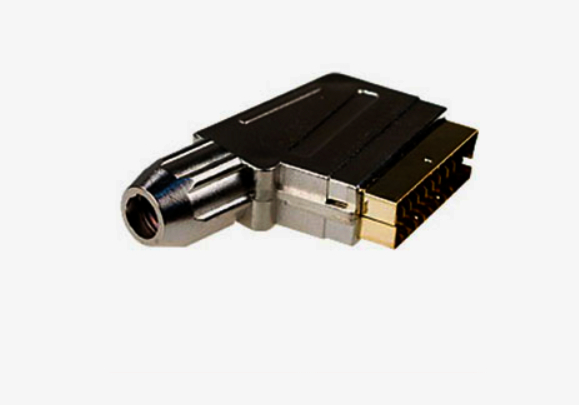 Разapos'єм SCART для кабелю 11 мм, позолота, литий метал, висока якість, 1 шт.