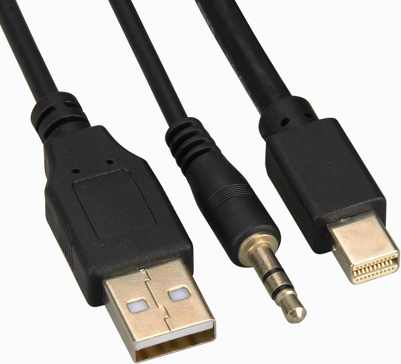 Преобразователь Mini DisplayPort в RCA (AV) и S-Video, 1080p, чорний, аудіовихід