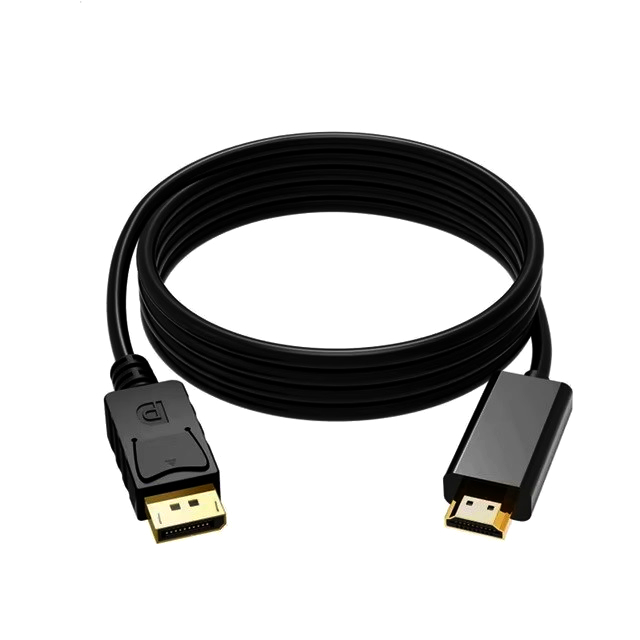 Кабель DisplayPort-HDMI 4K Ultra HD 1.8 м, позолочені контакти, аудіо 7.1/5.1, чорний