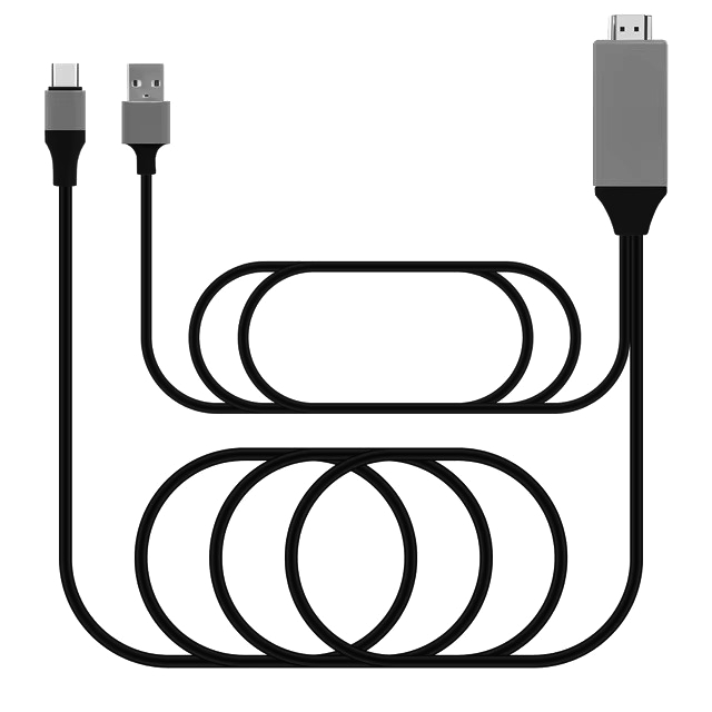 Переходник HDMI на Type-C 4K/1080P, 2 метра, для ПК і ігрових консолей, однонаправлений