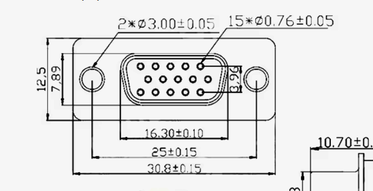 Кабельний розapos;єм D-SUB 15-pin металевий корпус, високоплотний, 3 ряди контактів, New Tide