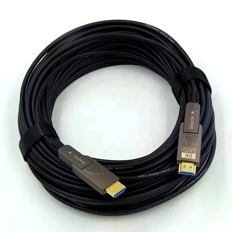 Ультратонкий HDMI 2.1 Type D/A 25м 8K HDR10+ 24K Gold, CL3, чорний – преміум-кабель